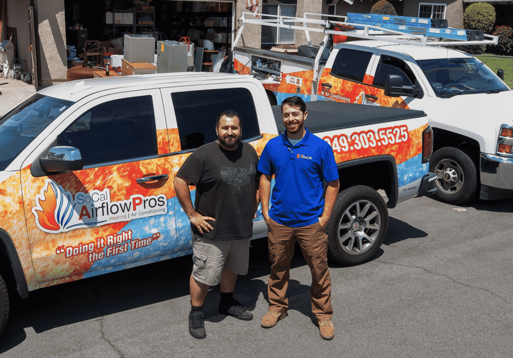 Owner SoCal Cody with HVAC for Heroes recipient